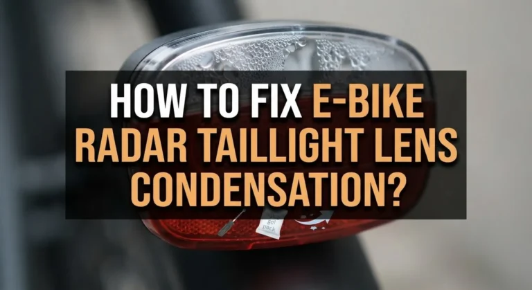 How To Fix E-Bike Radar Taillight Lens Condensation?