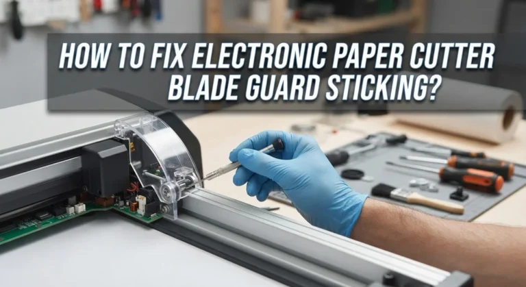 How To Fix Electronic Paper Cutter Blade Guard Sticking?