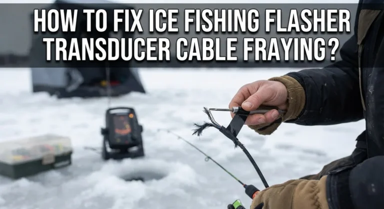 How To Fix Ice Fishing Flasher Transducer Cable Fraying?