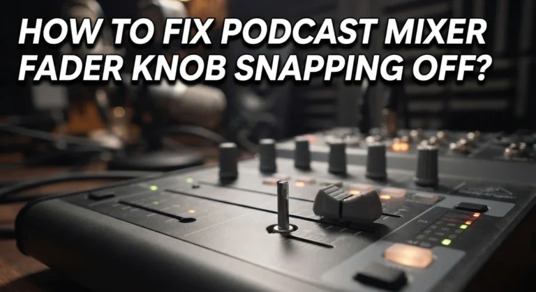How To Fix a Podcast Mixer Fader Knob That Snapped Off?
